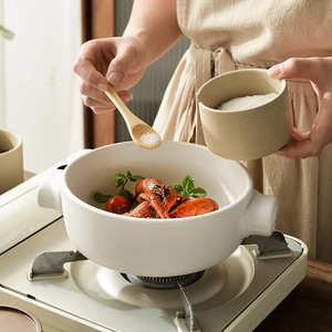 Bộ Lọ Đựng Gia Vị Muối Đồ Dùng Nhà Bếp Phong Cách Cổ Điển Nhật Bản Lọ Đựng Gia Vị Bằng Gốm Bán Sỉ Kèm Khay Và Nắp Gỗ - Product Image 4