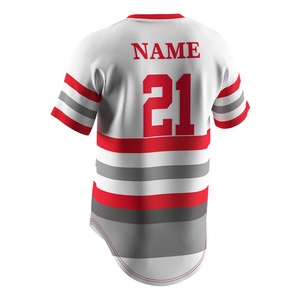 Vente en gros de maillots de baseball brodés pour hommes, uniformes de mode, chemises de baseball roses - Product Image 4