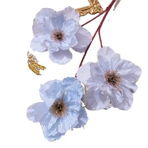 ช่อดอกไม้ประดิษฐ์ดอกชบา 3 หัว ยี่ห้อ Yixuan สำหรับตกแต่งงานแต่งงาน - Product Image 2