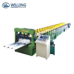 屋根製造ギア/ベアリング/モーターコア380V金属デッキ装置用の新しい<span class=keywords><strong>Willing</strong></span>スチールデッキフレームロール成形機 - Product Image 2