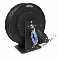 Bobine de câble à fibre optique rotative à 6 cœurs de 20 m avec anneau de glissement, boîtier en alliage d'aluminium à ressort, indice de protection IP68