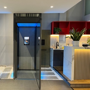 Ascensor Doméstico Compacto de Material Ignífugo para Interiores y Exteriores con Vaina de Vidrio, Elevador Hidráulico o de Tracción - Product Image 5