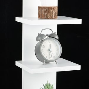 Estante <span class=keywords><strong>de</strong></span> Pared <span class=keywords><strong>de</strong></span> 7 Niveles, Estante Flotante Compacto para Exhibición, Decoración <span class=keywords><strong>de</strong></span> Pared Vertical, Estante Flotante para Salas <span class=keywords><strong>de</strong></span> Estar (Blanco) - Product Image 5