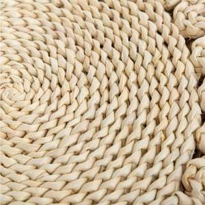 Napperon en rotin naturel Assiettes de présentation creuses en osier pour les vacances de Noël Napperons de cuisine ronds tissés - Product Image 5