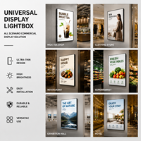 Bandes lumineuses LED rectangulaires ultra-minces en aluminium pour menu, panneaux publicitaires muraux pour restaurants, hôtels, boutiques, parcs, AC
