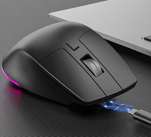 Long Standby Rechargeable Wireless Mouse G30LD, Streamlined Hand-fit Shape Ideal for Gamers