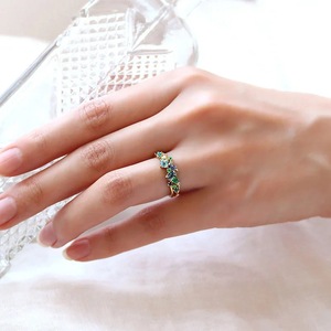 Anello con design geometrico colorato in stile vintage per donna - Product Image 6
