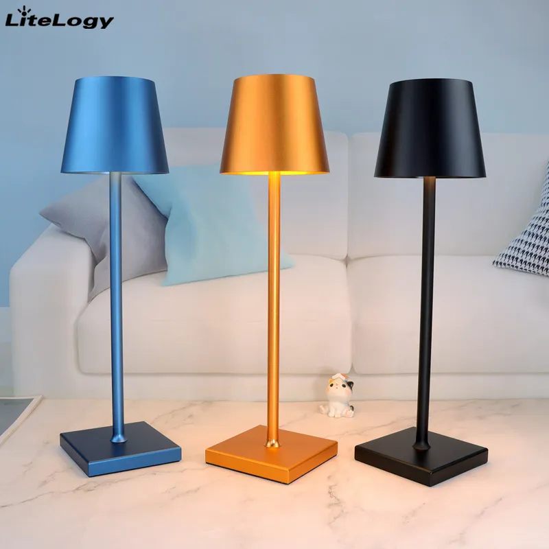 High Quality European Zafferano Poldina Lamp Table Rechargeable Restaurant Cordless Table Lamp