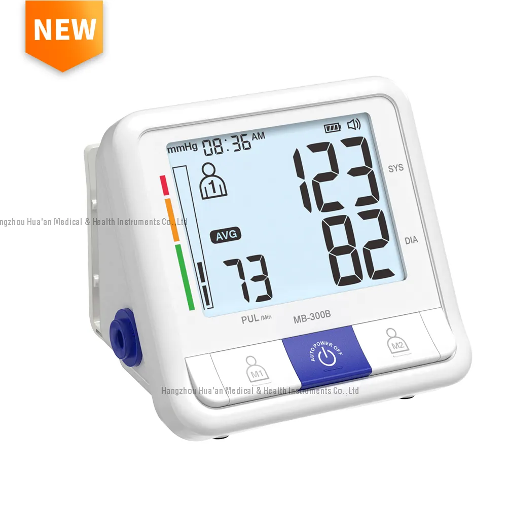 Weekly AM/PM Average Value Upper Arm Electric Digital Blood Pressure Monitors Sphygmomanometer With Extra Cuff Holder