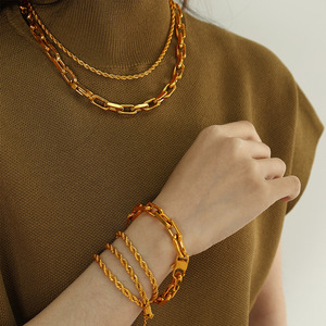 Collar trenzado de estilo europeo americano para mujer, cadena de clavícula de aleación de zinc, accesorio de fiesta, venta al por mayor - Product Image 4