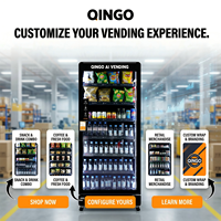 Estación de Venta Moderna Qingo Ace 779, Garantía de Un Año, Soporte 24/7, Biblioteca de Ventas Múltiples, Máquina Expendedora Inteligente de Acero Inoxidable