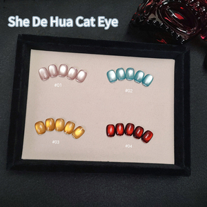 AILANUO Cat Eye Gel Esmalte 4 colores Ámbar Fall Water Light Cateye Uv Nail Gel Polish Color Set Muy Good Jelly Crystal Spar Wide - Product Image 2