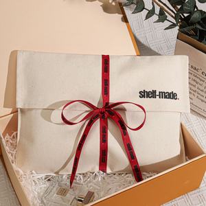 حقيبة تغليف أحذية ملابس قماشية قطنية طبيعية قابلة لإعادة التدوير مع شريط كيس مغلف غبار هدية قطن قابل لإعادة الاستخدام - Product Image 5