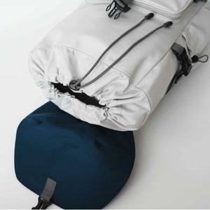 Buckle College-style Cover Laptop <b>Backpack</b> Breathable Durable Contrasting Color Polyester <b>Drawstring</b> Large Capacity Fashionable - Product Image 2