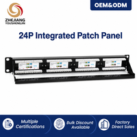 Connecteurs de câble réseau Keystone Cat6/Cat6A Premium 24/48 ports, panneau de brassage modulaire en acier avec barre de support arrière intégrée