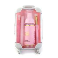 Kit de Shampooing pour Cils Marque Privée avec Bouteille et Brosse, Mousse de Bain Vegan pour Extensions de Cils, Nettoyant Lavant