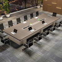 HYZ-281X Table de conférence longue, simple et moderne, rectangulaire, en bambou ignifuge, 6 places, mobilier de bureau pour conférence