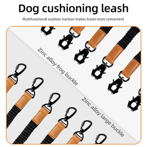 Correa Elástica de Nailon para Perro, Correa Táctica Acolchada con Clip de Bloqueo Automático, Doble Asa, Reflectante, para Entrenamiento y Paseo - Product Image 1