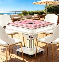 Table de Mahjong Silencieuse, Entièrement Automatique, Nouvelle Table de Mahjong Domestique, Double Usage, Chauffage à Quatre Zones, Table de Mahjong Électrique Pliante