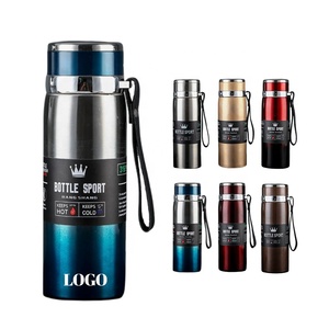 BPA Free Vacuum Thermos <span class=keywords><strong>Flask</strong></span> 800ml <span class=keywords><strong>1000ml</strong></span> Garrafas de água dupla parede com chá Infuser e anti-derrapante Base incluída logotipo personalizado - Product Image 1