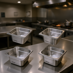 Olla de Vapor de Acero Inoxidable de 1/6 de Tamaño, 4 Pulgadas de Profundidad, Antiadherente, Equipo de Cocina Comercial, Almacenamiento para Catering - Product Image 2