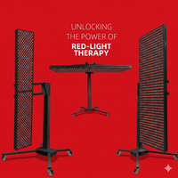 Panel de Terapia de Luz Roja con Soporte Motorizado Horizontal Ajustable para Panel de Cuerpo Completo de 6 Pies XL, Soporte Eléctrico Máximo
