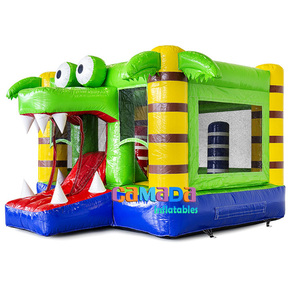 Mini inflable comercial Mini Bounce Party Animal Theme Bounce House Castillo y tobogán Combo para niños - Product Image 4