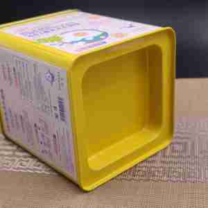Boîte en fer blanc empilable pour dosettes de détergent à lessive-Stockage carré de 11.5x11.5x16.2cm avec couvercle à poignée et base en relief - Product Image 5