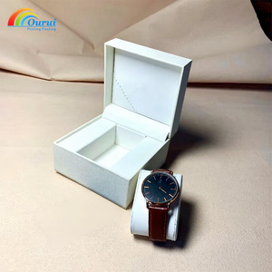 Factory Direct Sale Classic White PU <b>Watch</b> Box Leather <b>Watch</b> Box Custom Logo for Men Women Bracelet <b>Case</b> Luxury Gift Packaging - Product Image 1