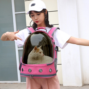 Factory direct supply of portable <b>cat</b> <b>backpacks</b>, space bags, pet bags, panoramic transparent <b>cat</b> shoulder bags, large capacity. - Product Image 1