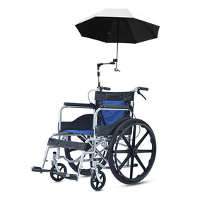 Fauteuil roulant pliable manuel utilisé médical de voyage portatif pour les aînés et les fauteuils roulants pour les personnes handicapées avec le parapluie - Product Image 1