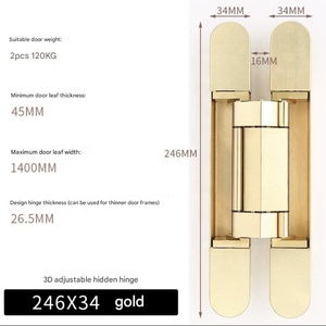 3นิ้วบานพับประตูตู้แบบพับได้ขนาดเล็ก360 180องศา SUS 304บานพับประตูเหล็กทำจากไม้ภายใน - Product Image 3