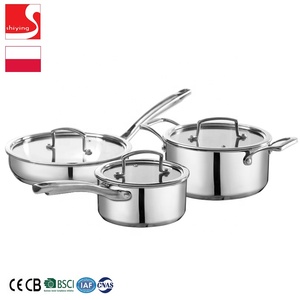 Produzione professionale grande pancia forma stufato pentola di acciaio inox set di pentole - Product Image 4