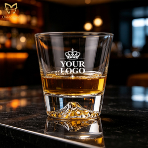 <span class=keywords><strong>Idea</strong></span> regalo per affari in <span class=keywords><strong>vetro</strong></span> whisky in cristallo Fuji da 300ml di montagna personalizzata - Product Image 5