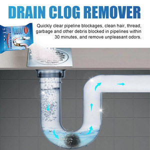 Limpiador de inodoros domésticos y fregaderos de cocina Polvo de desbloqueo de tuberías para drenaje y plomería Eficaz en tuberías obstruidas - Product Image 6