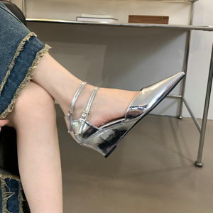 Zapatos de Mujer con Tacón Alto y Punta en Pico, Estilo Chino con Flores Francesas, Novedad 2024, Gran Venta - Product Image 3