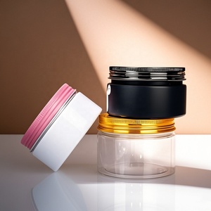 Skin Care Packaging Black Shiny 80ml 100ml 120ml 200ml Various Widely Men Brilliantine Abrasive Cleansers PET <b>Plastic</b> <b>Jars</b> - Product Image 5