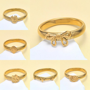 Nuevo Brazalete Abierto de Acero Inoxidable para <span class=keywords><strong>Hombre</strong></span> y Mujer, Estilo Punk Rock Europeo Americano, Joyería de Moda - Product Image 1