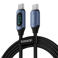 Toocki Factory PD 100W Nylon tressé en aluminium support de téléphone portable affichage de données Type C câble de charge