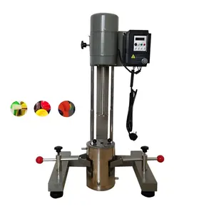 Mobile stainless steel 304 high speed disperser machine homogenization equipment electric lifting dual shaft disperser lab use