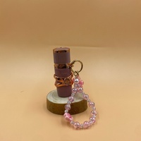 Breloques uniques en forme de fleur et de nœud, perles acryliques assorties, flacon de parfum de voyage de 15 ml, mini flacon pulvérisateur de parfum porte-clés