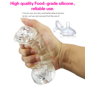Avec boîte d'emballage de <span class=keywords><strong>dessin</strong></span> <span class=keywords><strong>animé</strong></span> Transparent Safety Silicone Adult Wellness Masturbateur Cup for Men - Product Image 3