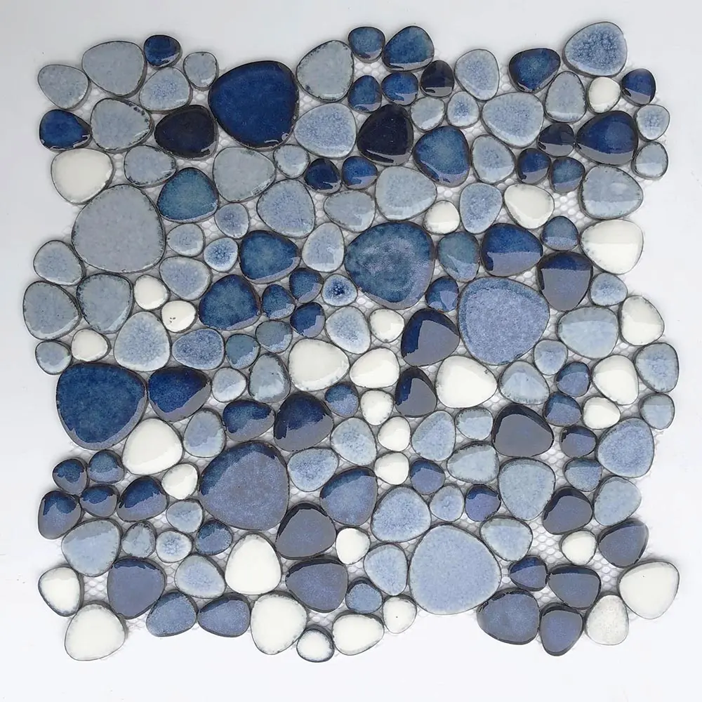 Kitchen Backsplash Wall Mosaic Tile Glossy Glazed Ceramic Mosaic Swimming Pool Tiles