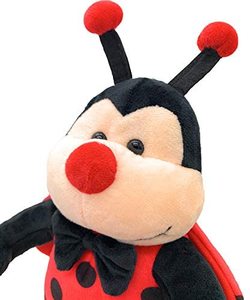Peluches de mariquita para niños, animales de peluche, mariquita, escarabajo, suave, con alas rojas y lazo negro - Product Image 3