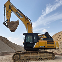 Excavadora Grande SANY SY375H de 35 Toneladas en Buen Estado de Funcionamiento, Excavadora Usada con Motor Isuzu Original y Bomba Hidráulica Principal