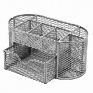 Organisateur de bureau multifonctionnel, porte-stylos, porte-crayons en métal, conteneur de papeterie - Product Image 4