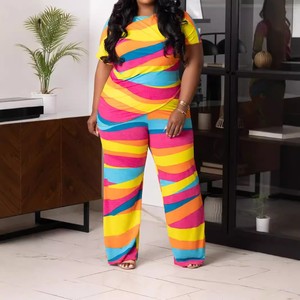 Conjunto de Dos Piezas <span class=keywords><strong>AiLa</strong></span> para Mujer 2026, Estampado Informal, Transpirable, de Poliéster, Corte Holgado, Top Largo, Manga Tres Cuartos, Pantalones Cortos con Estampado Digital - Product Image 6