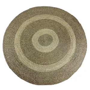 Alfombra de juncia redonda estilo mezcla de maíz sala de estar alfombra hecha a mano hogar engrosamiento alfombra espacio del fabricante de Vietnam