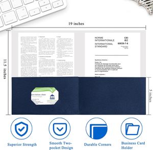 Tùy chỉnh giấy thư mục với dập nóng biểu tượng tập tin thư mục chèn trang duy nhất thư mục A4, Hợp Đồng ngâm thơ và ký tên phong bì - Product Image 6