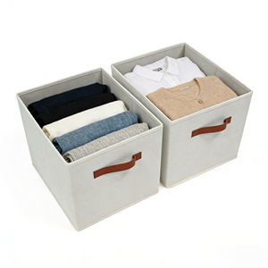 Lot de 6 boîtes de rangement pliables en forme de cube, 27x27cm, organisateur en tissu et carton avec poignées pour étagère Kallax, armoire, rangement domestique - Product Image 5